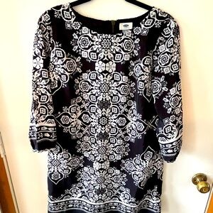 Ornate, Black and White Dress